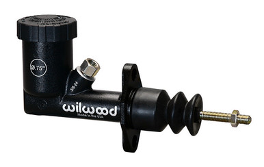 Wilwood GS Compact Master Cylinder 0.75in Bore Integral Reservoir Black Aluminum 260-15098