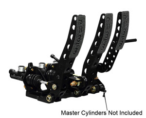Wilwood Floor Mount Pedal Assembly with Throttle Pedal 5.25:1 Ratio Aluminum Black 340-12410