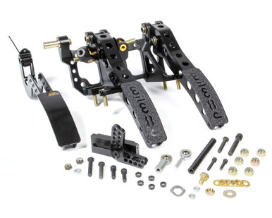Wilwood Floor Mount Pedal Assembly Brake Clutch Throttle 5.25:1 Ratio with Throttle Linkage 340-12411