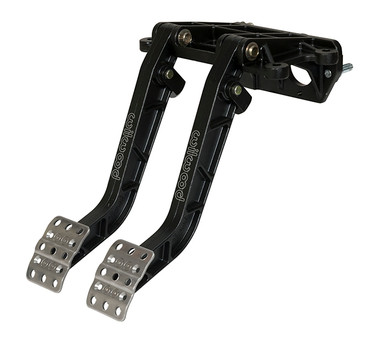 Wilwood Swing Mount Tandem Brake and Clutch Pedal Assembly 6.25:1 Ratio Black E-Coat 340-14360