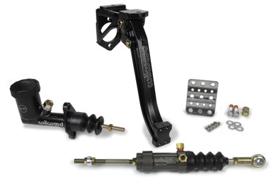 Wilwood Clutch Pedal Kit 6:1 Ratio Aluminum Black E-Coat Floor Mount 341-15169