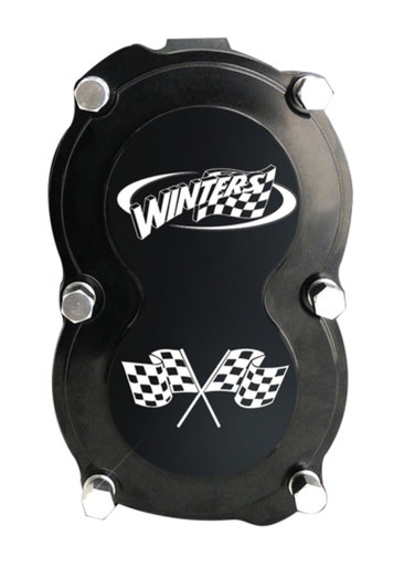 Winters Gear Cover 6-Bolt Sprint Billet Aluminum Black Anodized WIN12175