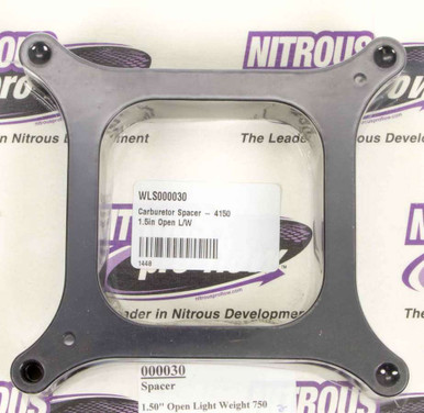 Carburetor Spacer - 4150 1.5in Open L/W WLS000030