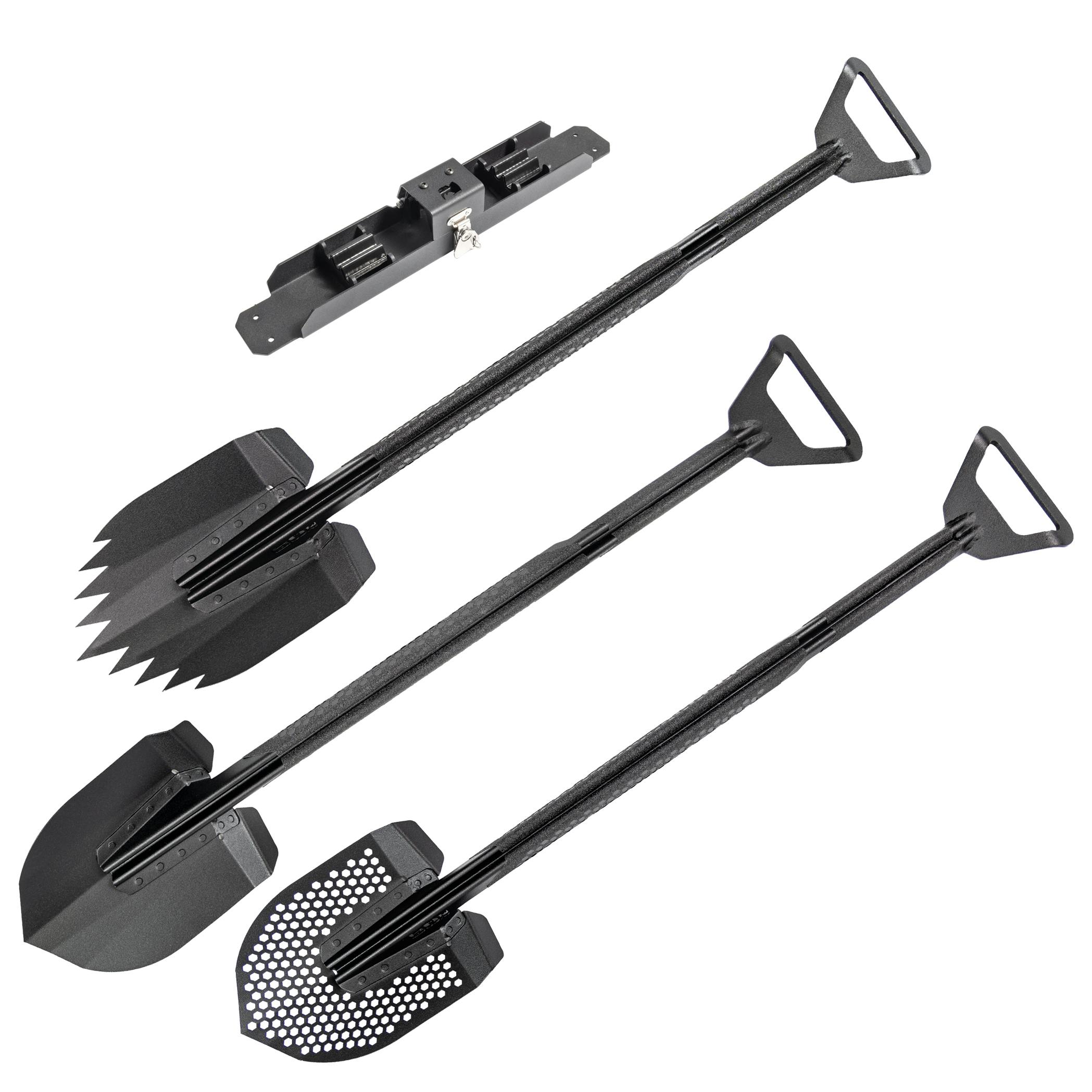 Go Rhino XG-RS50100T Xventure Gear - Three-Shovel System with 4-CORE Mount
