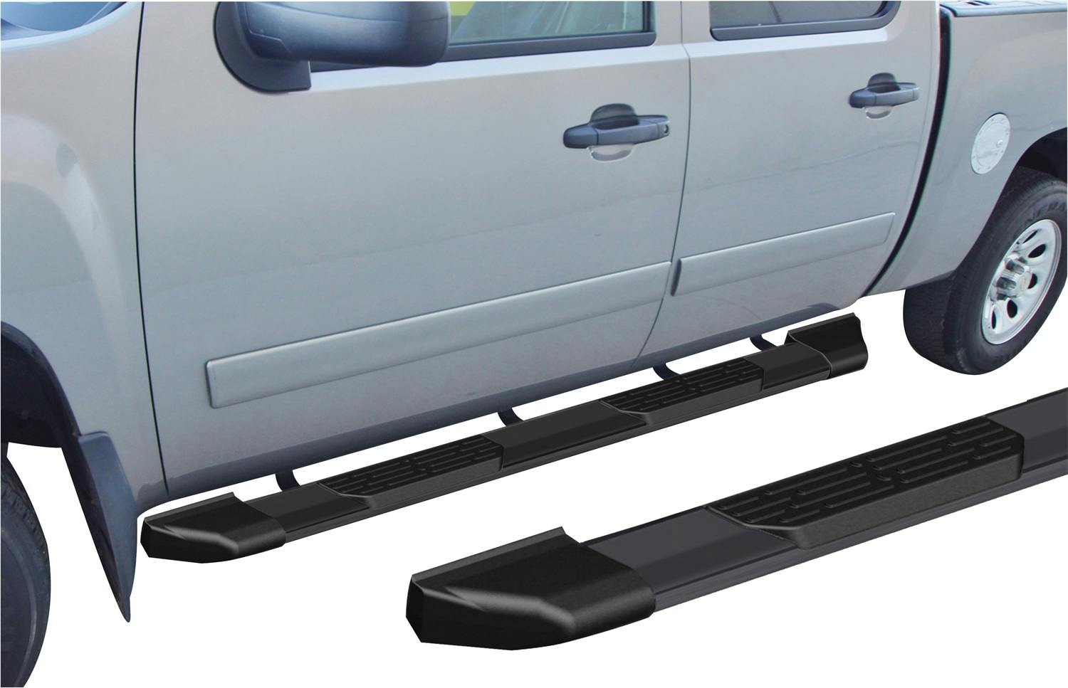 Rampage Products 16180 Xtremeline Smooth Semi-Gloss Black Step Bar - 80 Inch