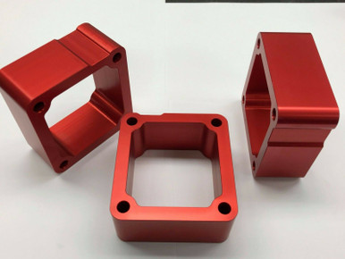 Intake Grid Heater Delete Spacer for 98-07 Dodge Ram 5.9L Cummins Diesel - Anodized Red