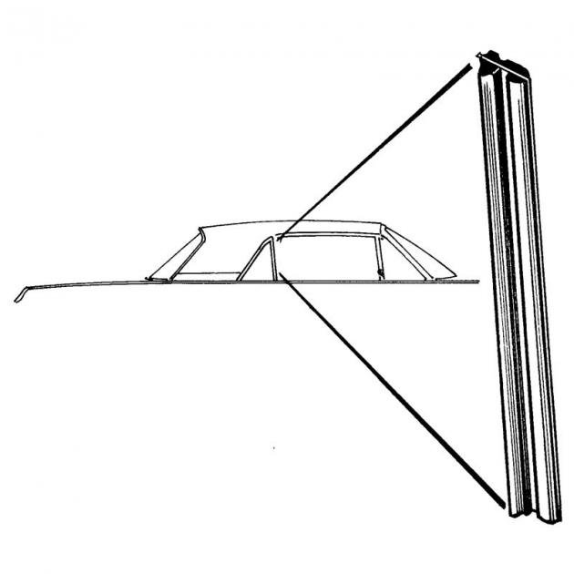 Dennis Carpenter Quarter Window Seal - 1961-63 Ford Car C3SZ-6330146-PR