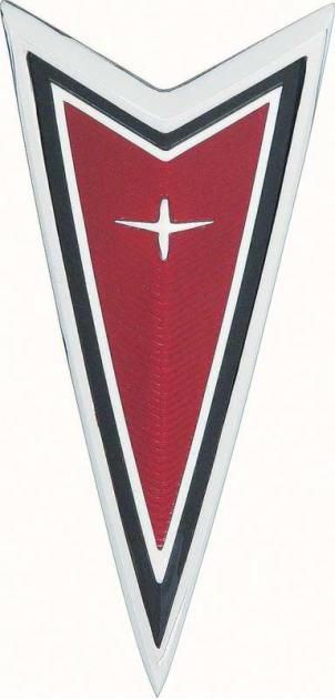 1977-81 Firebird, Trans Am, Arrowhead Front Panel Emblem, Red, with Hardware, GM Licensed