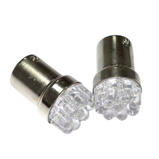 Redline Restomotive 2 Piece 1156 LED Light Bulbs with 9 Miniature Hyper White LEDs