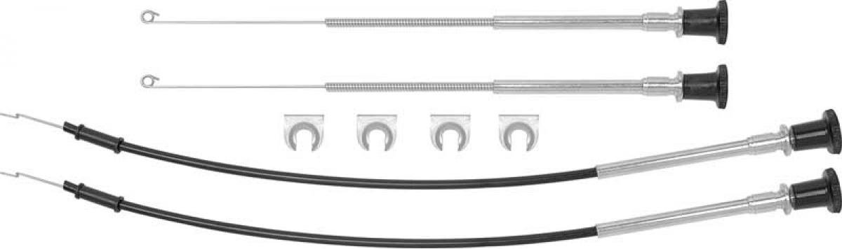 1970-81 Camaro, Firebird, Kick Panel Cable Set, without AC, 4 Piece Set