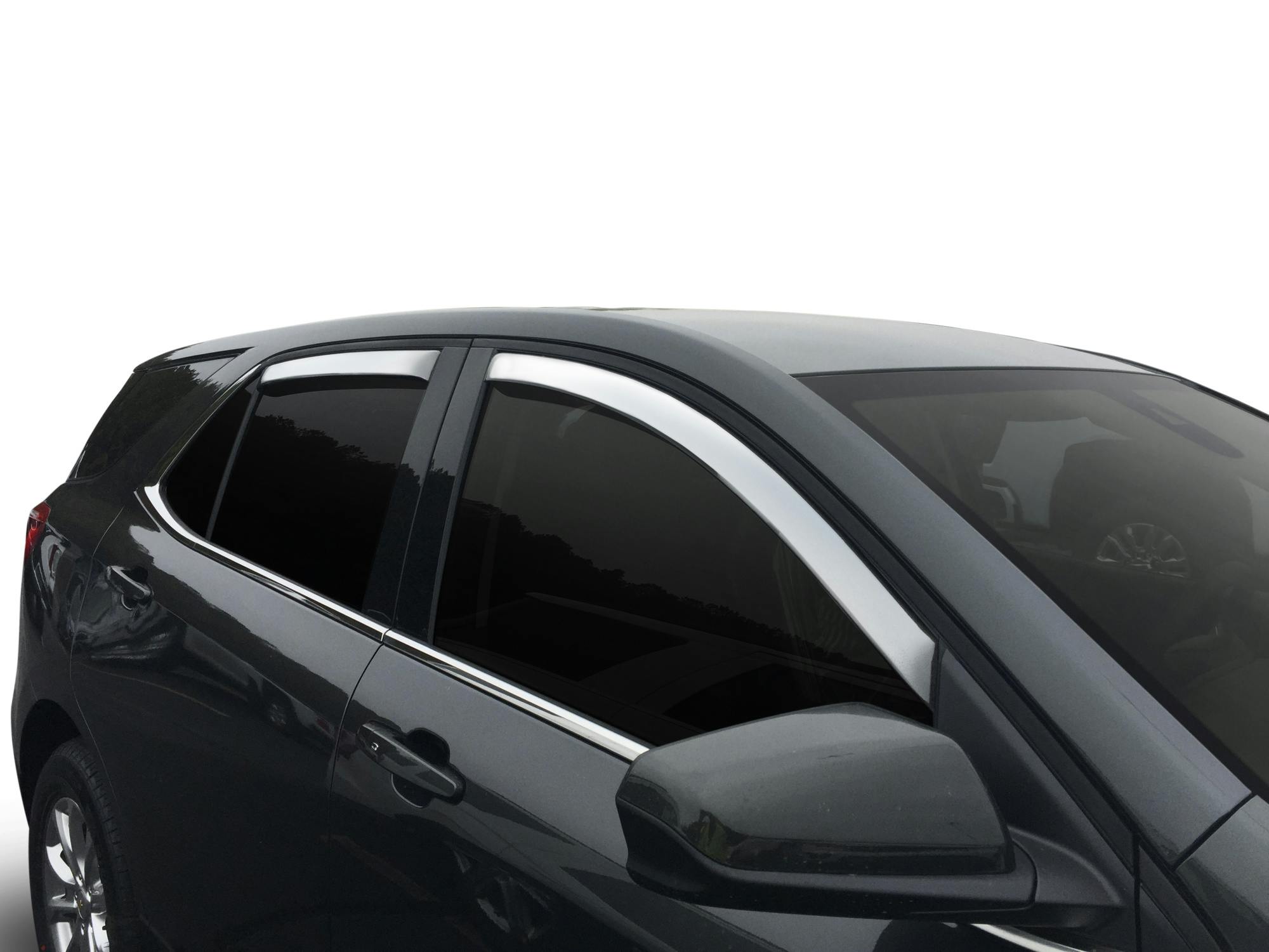 AVS 684634 Ventvisor Deflector; Chrome; Outside Mount; 4 pc.