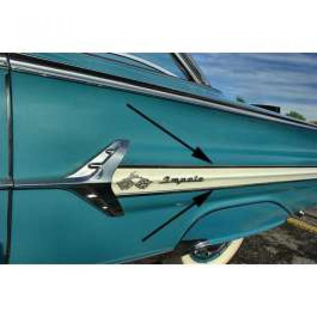 Full Size Chevy Moldings, Quarter Paint Divider, 1960