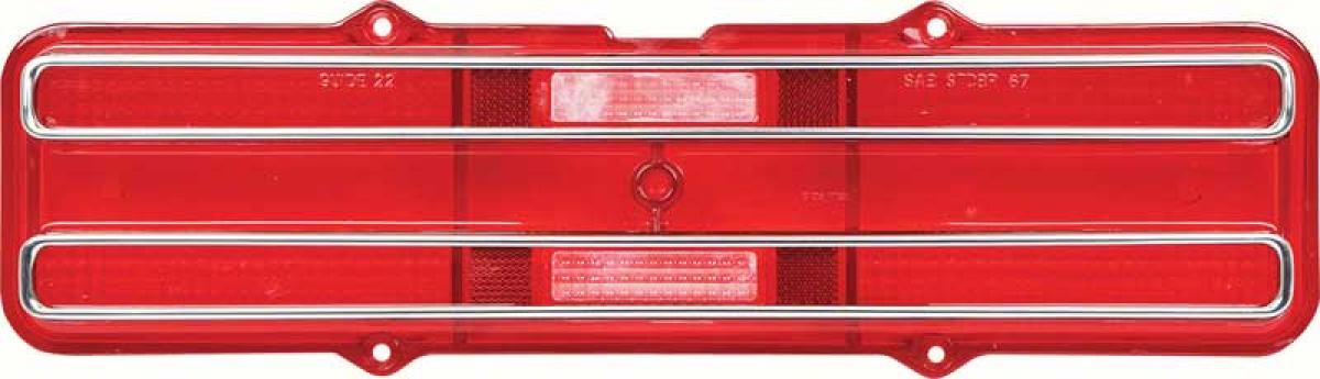 1967-68 Firebird, Tail Light Lens Assembly, with GM Markings, RH or LH, Each