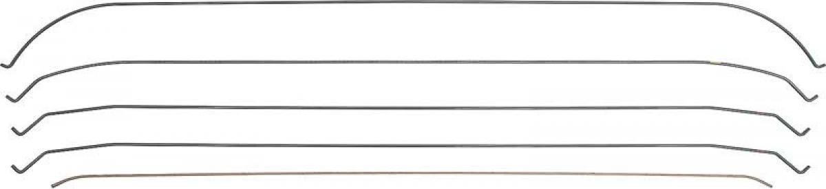 1967-68 Chevrolet Impala, Headliner Bow Set, 2 Door Fastback 5 Piece
