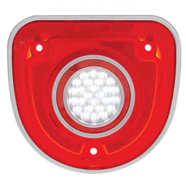 United Pacific 26 LED Backup Light W/Stainless Steel Trim Rings For 1968 Chevy Caprice, Impala CBL6851LED