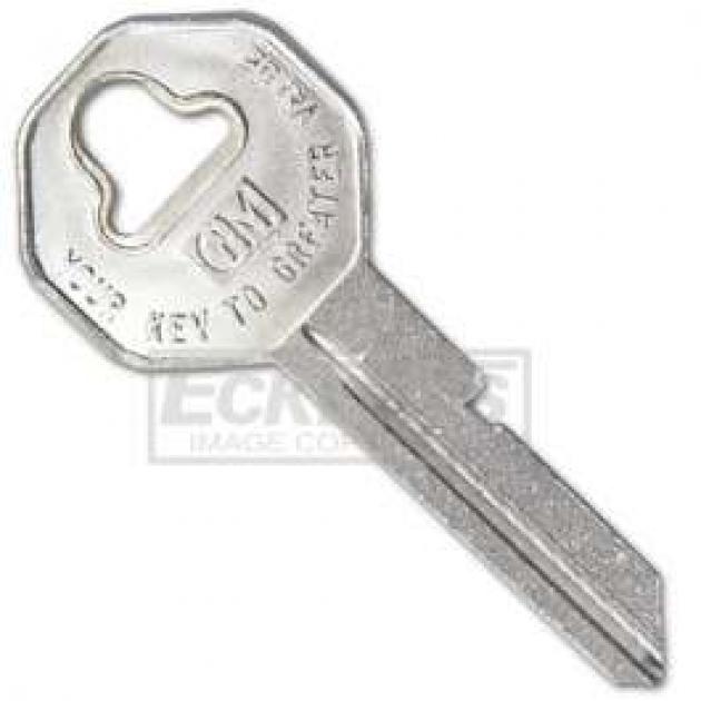 Full Size Chevy Key Blank, For Ignition & Door Locks, 1958-1964