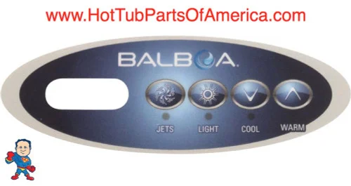 Balboa 4-Button Mini Oval Topside Overlay #11852 58-138-1320 MAS260 Generic Replacement
