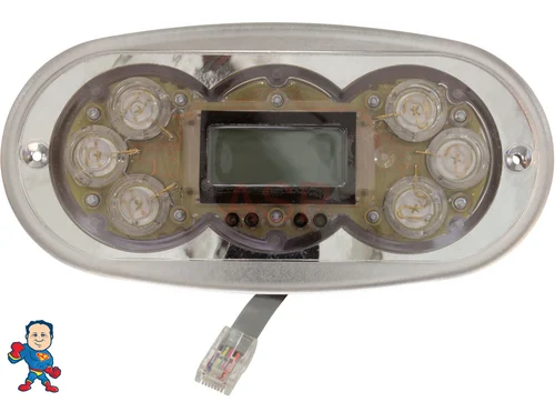 Balboa VL600S 6-Button Electronic Topside Control Panel Without Overlay – Two Pump with Light