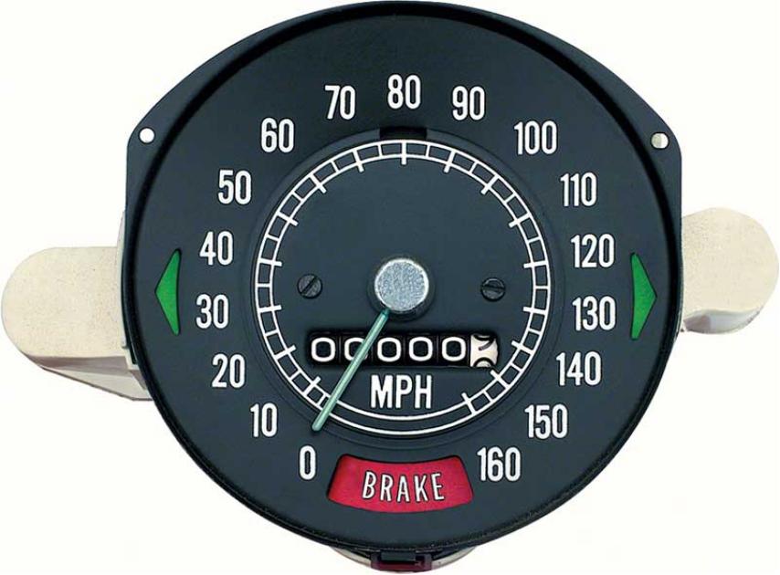 1969 Firebird, Speedometer, 160 MPH, without Speed Warning, GM Licensed