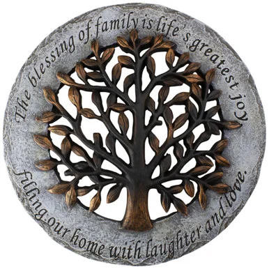 The Blessing of Family Decorative Tree Spring Outdoor Garden Patio Stepping Stone 12″ | Enhance Your Outdoor Space