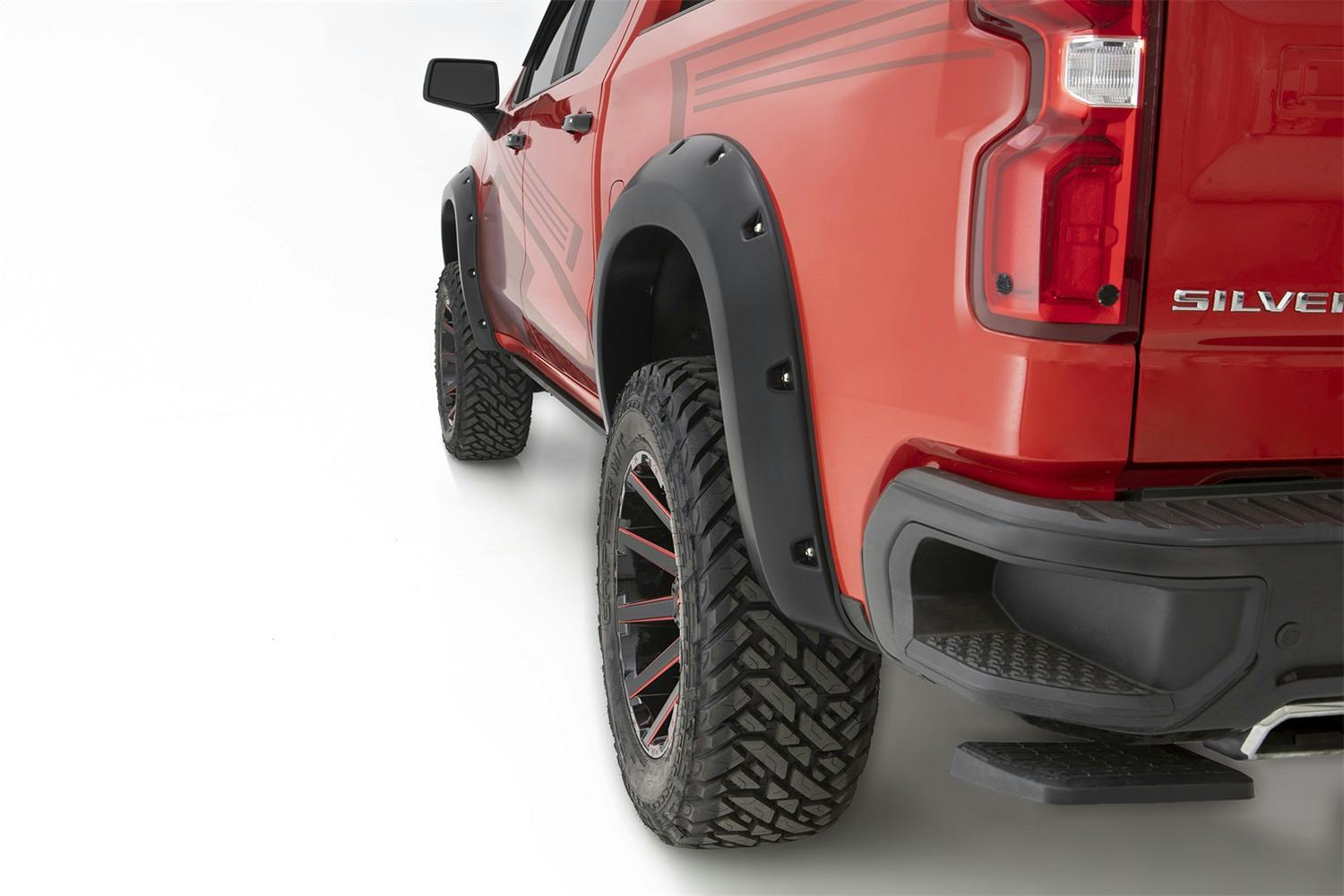 Bushwacker 40909-34 Fender Flares Pocket Style-Color Black Smooth Finish 4 Pc