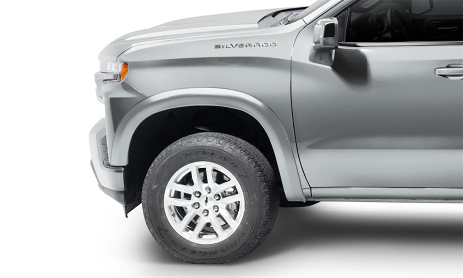 Bushwacker 40930-54 Fender Flares OE Style Color Silver Ice Metallic Smooth Finish 4 Pc