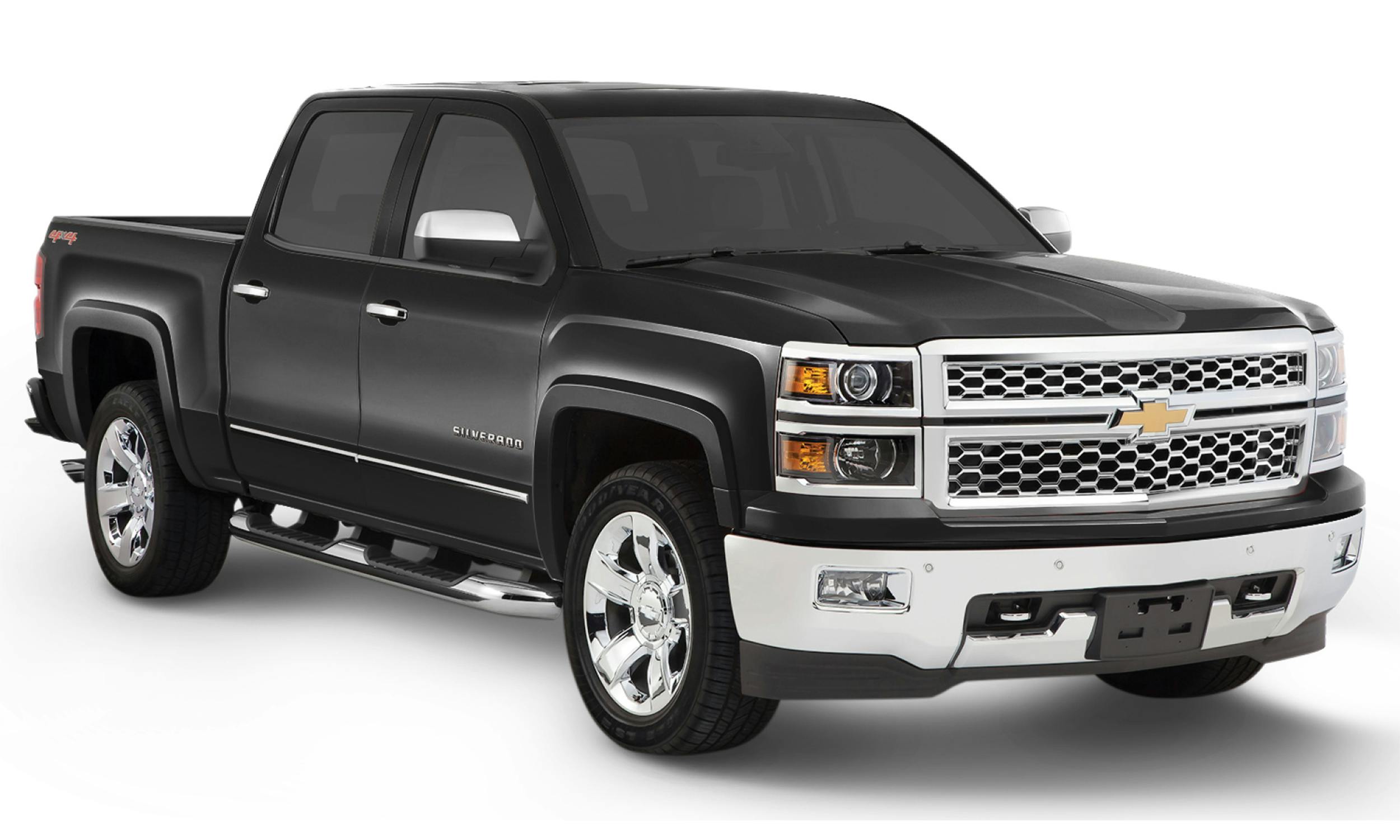 Bushwacker 40956-34 Fender Flares OE Style Color Black Smooth Finish 4 Pc