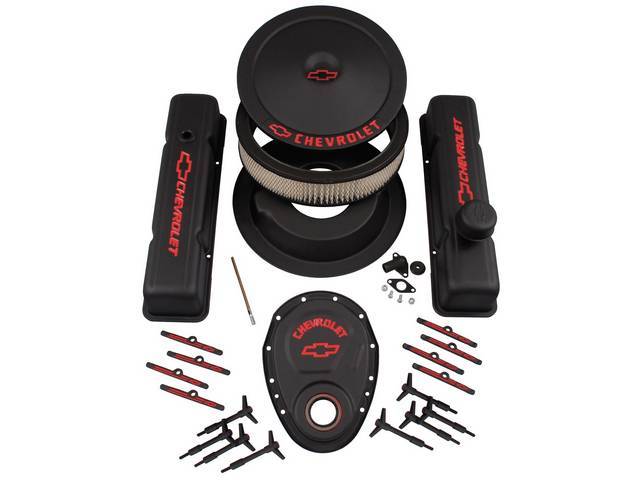 Engine Dress Up Kit, *Chevrolet*, Black Crinkle Finish