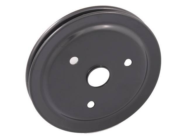 Crankshaft Pulley, single groove, 6.8 inch o.d., .875 inch depth, Black finish, reproduction