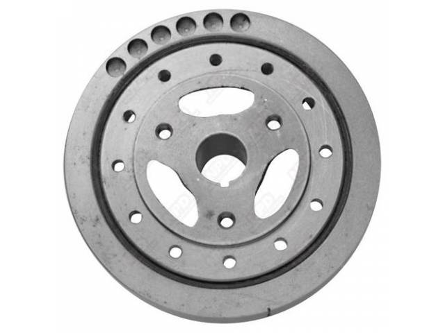 Harmonic Balancer, 8 inch o.d., internal balance, nodular iron w/ natural finish, reproduction