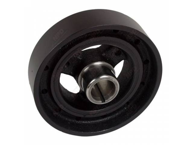 Harmonic Balancer, Crankshaft, 6.75 inch o.d. w/ internal balance, nodular iron w/ natural finish, reproduction