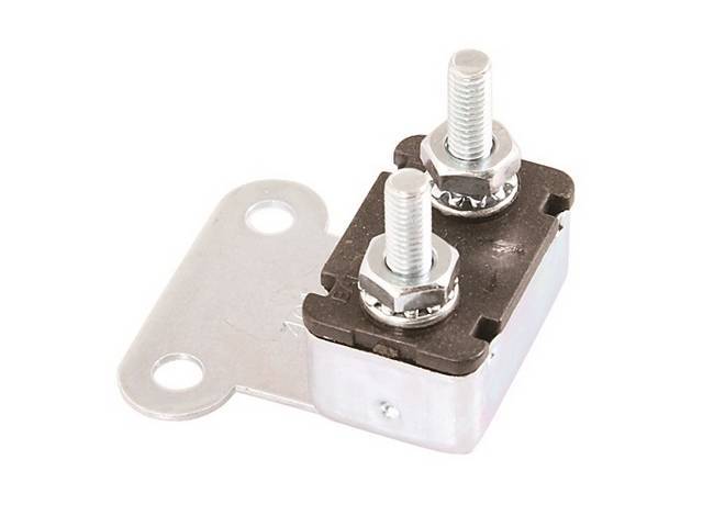 Power Accessory Circuit Breaker, 40 AMP with *T* shaped mounting bracket, reproduction