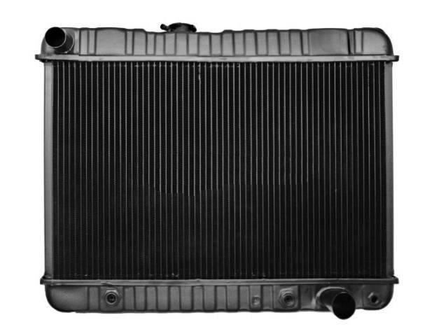 RADIATOR, Down Flow, Copper / Brass, 4 Row, 24 3/4" x 15 5/8" x 2 5/8" thick core size (OE is 15 1/2" height), LH fill cap, OE style repro