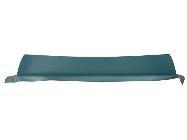 TRAY / TRIM, Package / Rear Shelf, Std (plain) w/o holes, 2nd design, dark aqua, PUI, incl foam strip and dark aqua vinyl strip at the front