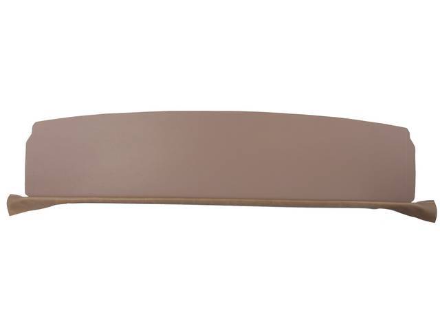 TRAY / TRIM, Package / Rear Shelf, Std (plain) w/o holes, dark green, PUI, incl foam strip and dark green vinyl strip at the front