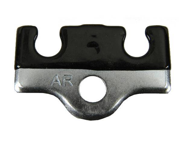 Ignition Wire Retainer Set, 4-pc, includes steel valve cover hold downs w/ rubber coating, reproduction