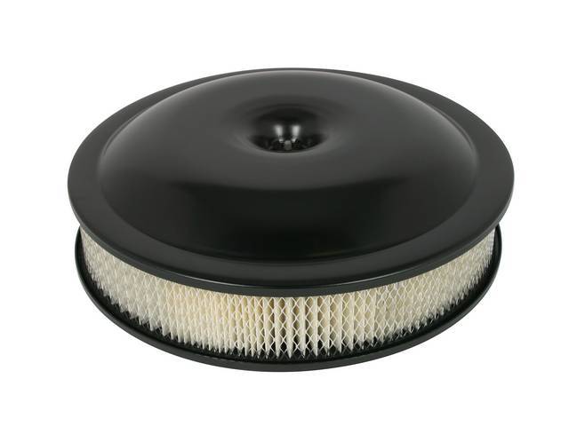 Air Cleaner Assembly, Black Lightweight Aluminum, 14 inch Drop Base, reproduction