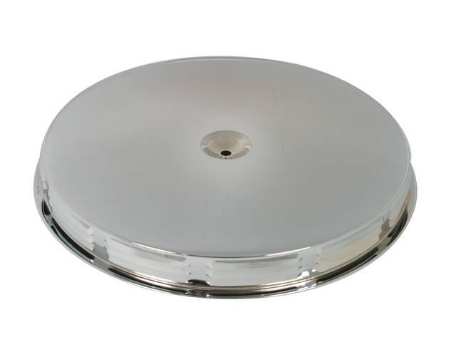 COVER / LID, Air Cleaner Assy, Carburetor, louvered style polished stainless steel, repro