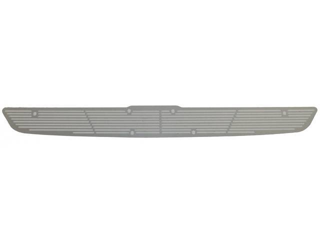 Cowl Induction Scoop Grille, Clear Anodized (silver satin) Finish Aluminum, Small Grille Openings, Incl Screws