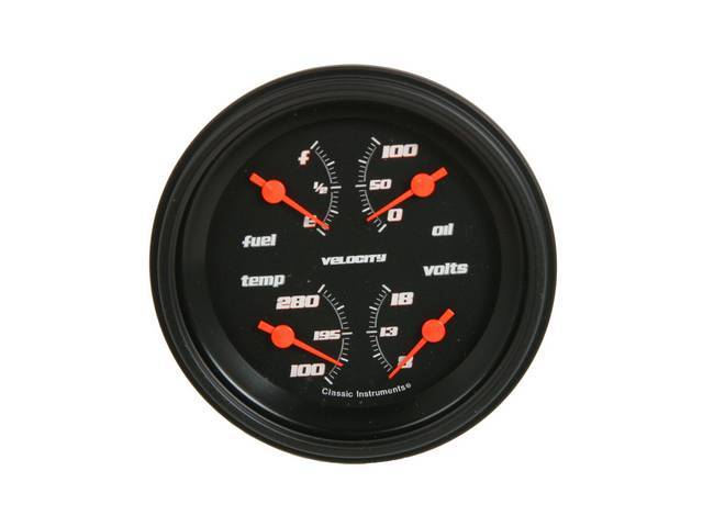 Quad Gauge, Classic Instruments, Velocity Black Face