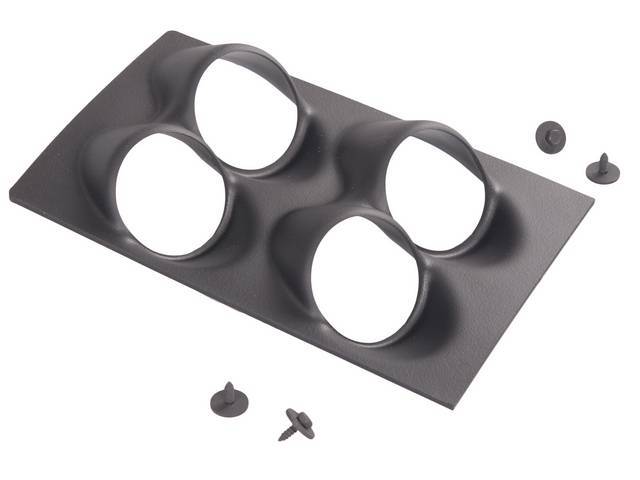 Console Gauge Bezel, custom gauge panel w/ matte black face