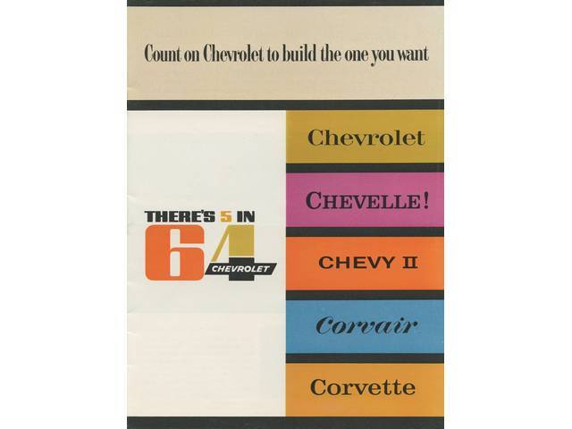 1964 Sales Brochure, Original Printing by GM, 20 pages of color artist renderings