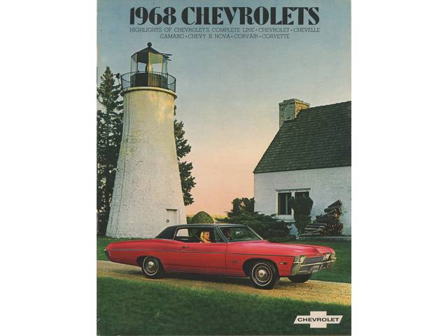 1968 Full Line Sales Brochure, Original Printing by GM, 12 pages of color Photos