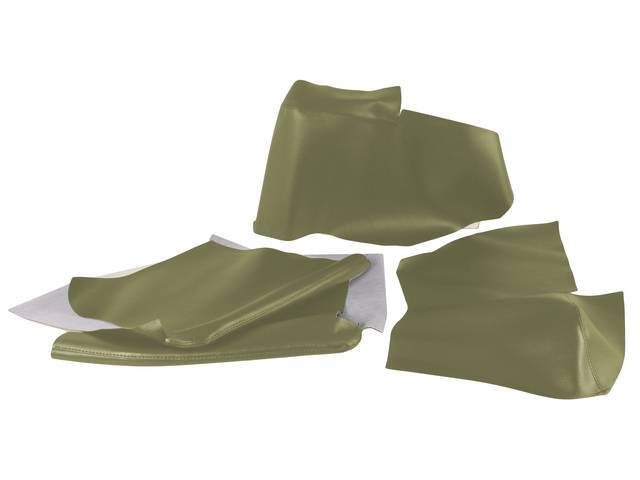 ARM REST COVER SET, PREMIUM, Inside Quarter, Std or Dlx, Willow Gold, Madrid Grain Vinyl