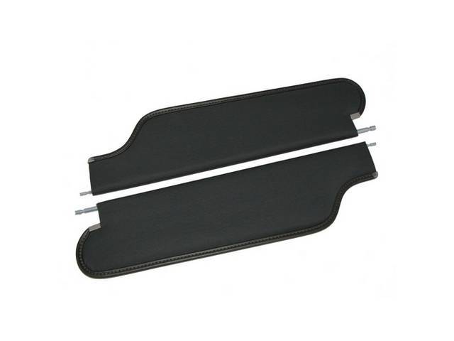 Dark Green Premium Sunvisor Set, Bedford Grain, Concours Quality reproduction by Legendary Auto Interiors
