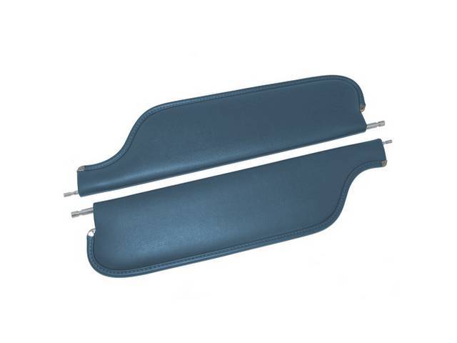 Teal Blue Premium Sunvisor Set, Madrid Grain, Concours Quality reproduction by Legendary Auto Interiors