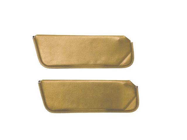 Buckskin Premium Sunvisor Set, Madrid Grain, Concours Quality reproduction by Legendary Auto Interiors