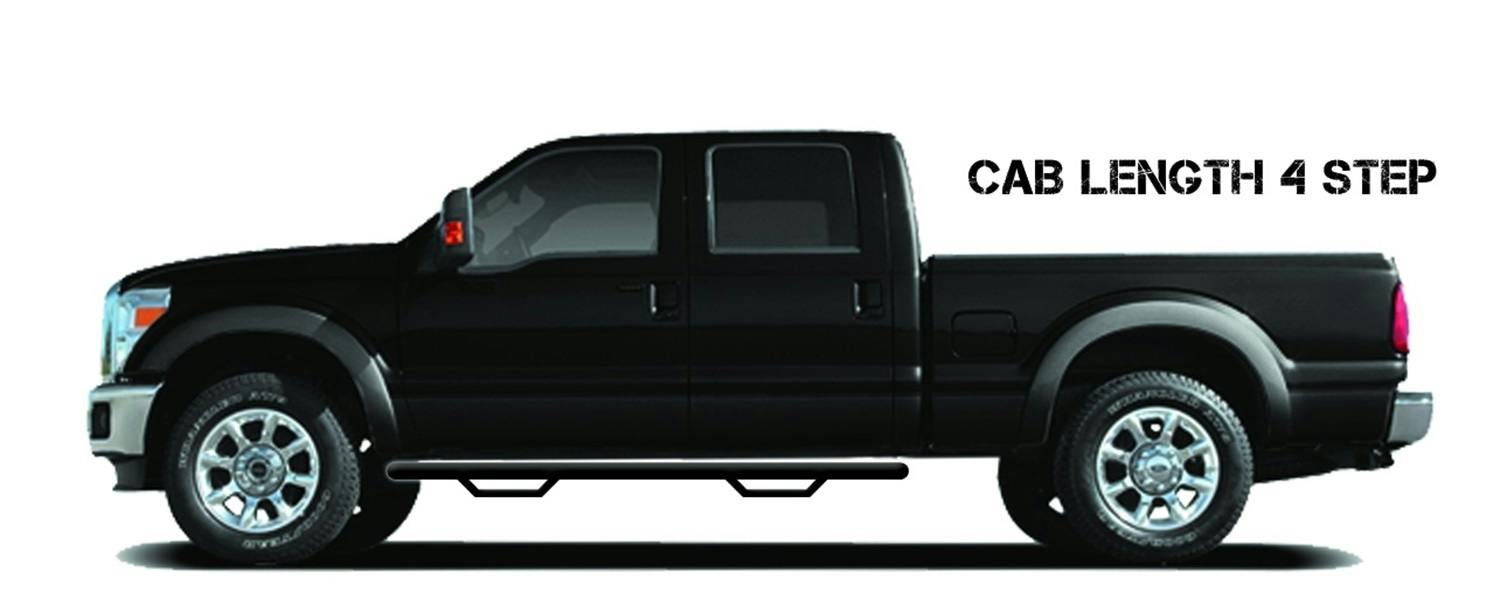 N-FAB D1573QC-TX Nerf Step - Cab Len (2 Stps) - Textured Black