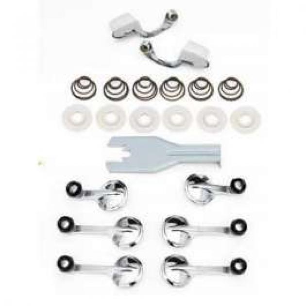 Full Size Chevy Interior Door, Window & Vent Handle Kit, Impala, 1959-1960