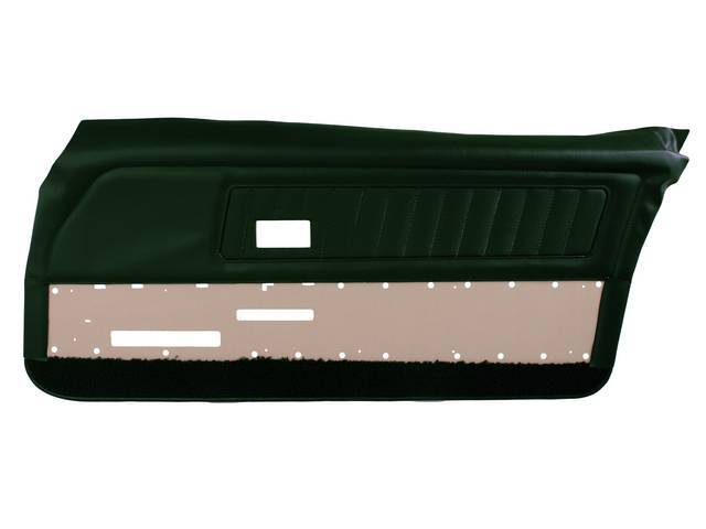 PANEL SET, PREMIUM, Inside Door, Dlx, Dark Metallic Green, Madrid Grain Vinyl W/ Comfortweave Inserts, Pre-assembled